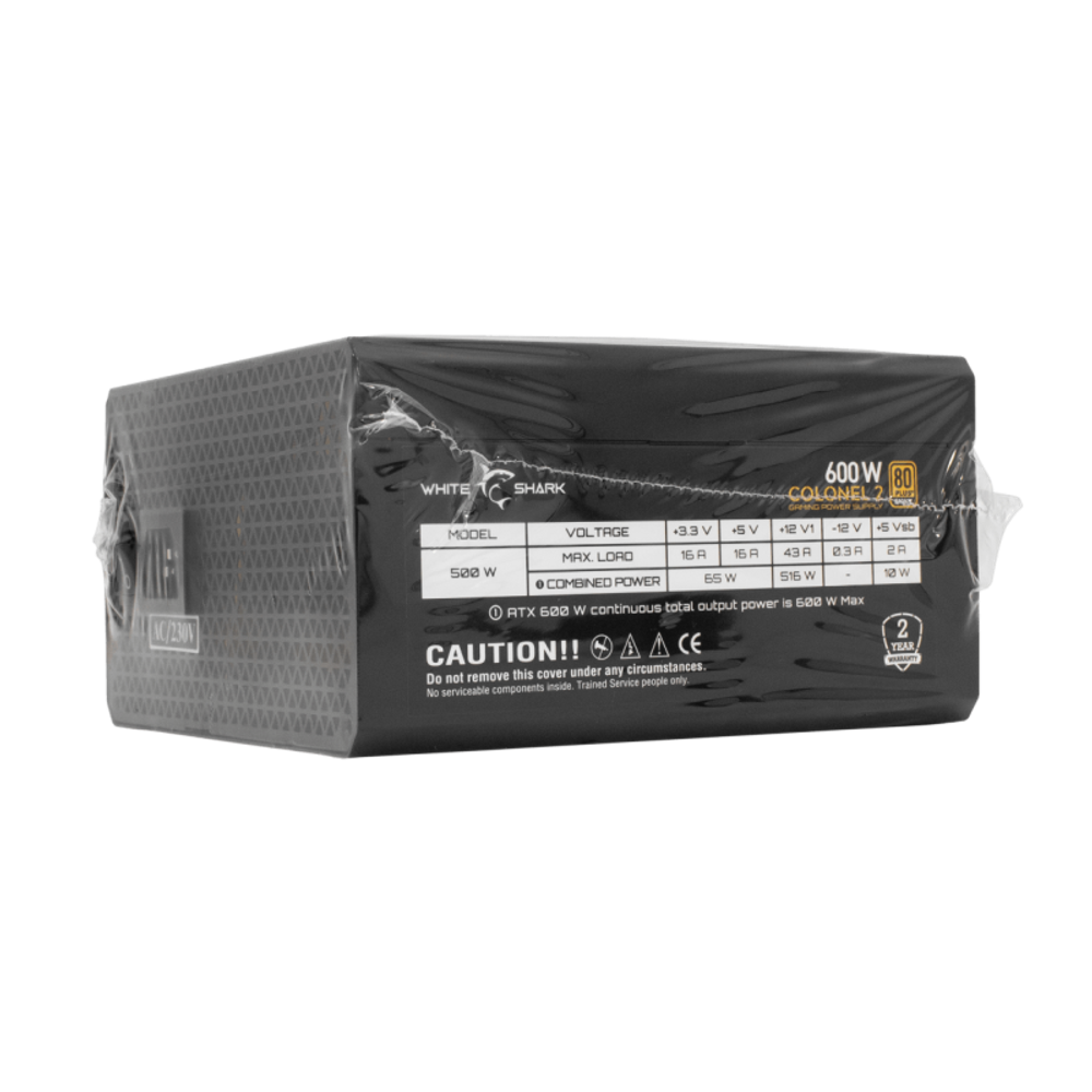 WHITE SHARK Napajanje GPSU-B600S COLONEL-2 600W 80+ BRONZE Full Modular slika 9