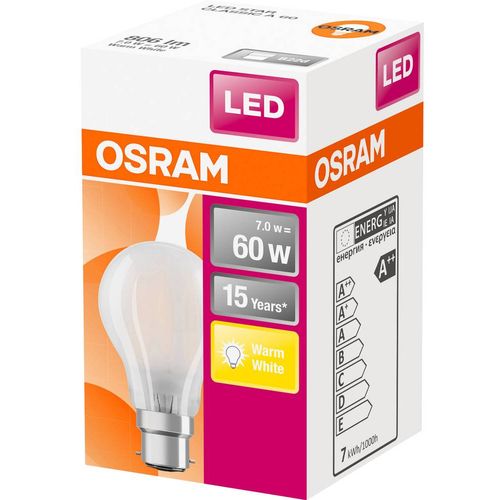 OSRAM 4058075114913 LED Energetska učinkovitost 2021 E (A - G) B22d oblik kruške 6.5 W toplo bijela (Ø x D) 60.0 mm x 104.0 mm  1 St. slika 3
