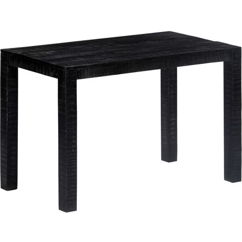 Blagovaonski stol crni 118 x 60 x 76 cm od masivnog drva manga slika 6