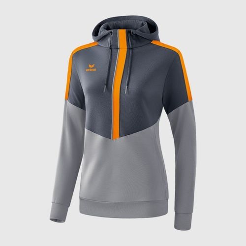 Ženska Hoodie Erima Squad u Bojama Slate Grey/Monument Grey/New Orange slika 1