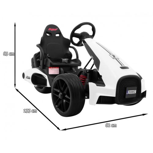 Go-kart na akumulaotor XR-1 - bijeli slika 2