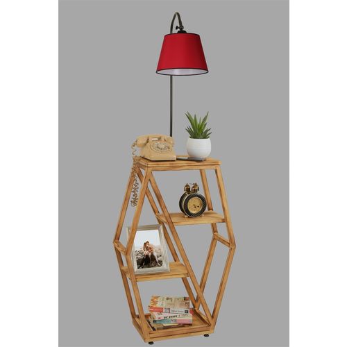 Asos Yanık Lambader Pramit Kırmızı Abajurlu Red Floor Lamp slika 3