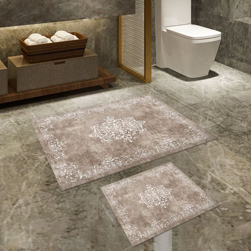 510616 - Beige Beige
White Bathmat Set (2 Pieces) slika 1