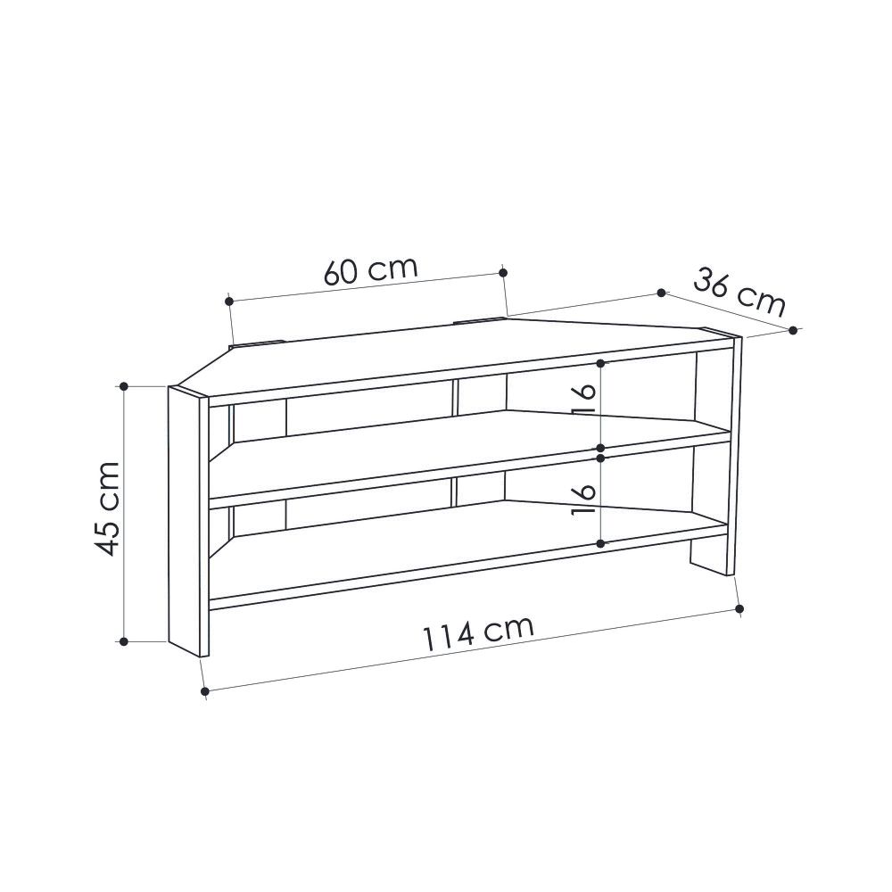 Thales Corner - TV Stalak u Svijetloj Mocha Boji slika 3