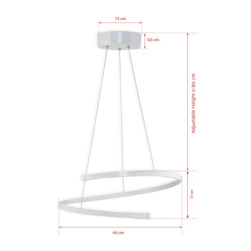 Saiph - White, White Light White Chandelier slika 4