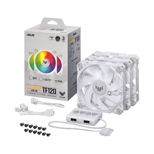 ASUS TUF GAMING TF120 ARGB WHITE EDITION 3IN1 ventilator slika 4