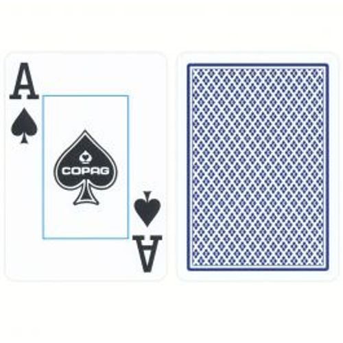 COPAG karte za poker 100% plastika jumbo index, plave slika 2