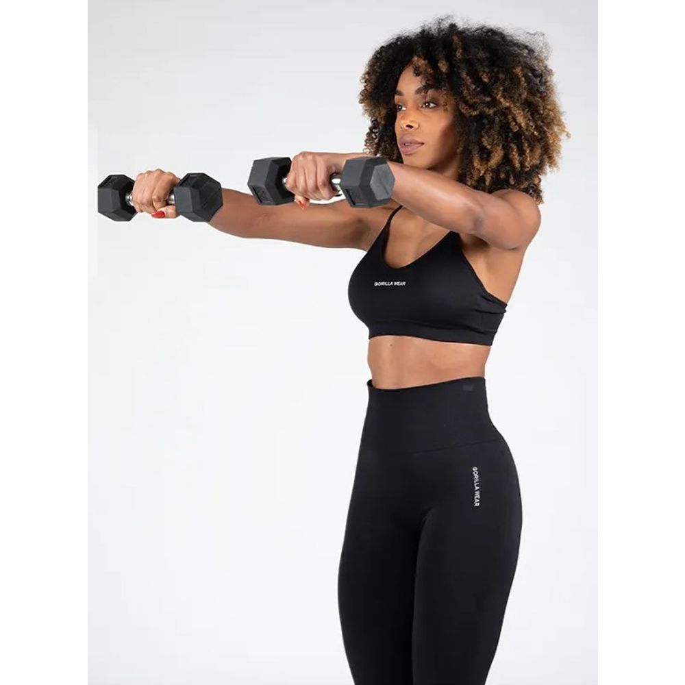 Gorilla Wear QUINCY Bešavni sportski top, Crni slika 5
