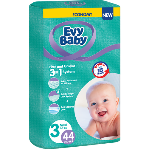 Evy Baby jednokratne pelene 3 u 1 sistem Twin slika 3