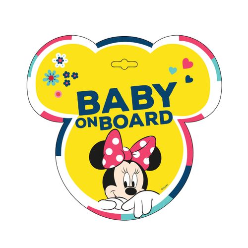 Znak Baby on board Minnie Mouse slika 1