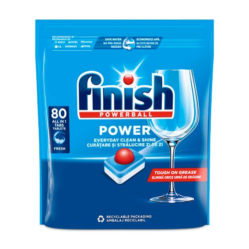 Finish Power tablete za strojno pranje posuđa 80 komada slika 1