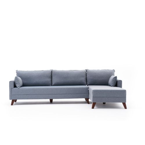 Atelier Del Sofa Kutna garnitura, Plava, Bella Soft Köşe Koltuk Right - Blue slika 5