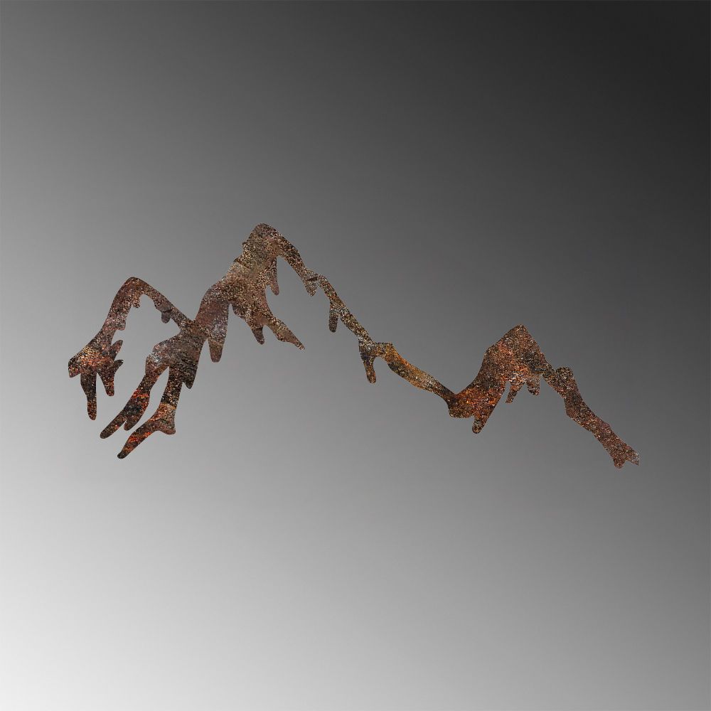 Decorative metal wall accessory Rusty Mountain, colour: antiquation slika 6