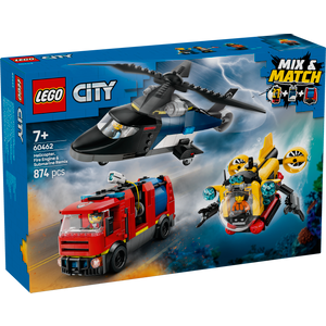 LEGO® CITY 60462 Helikopter, vatrogasni kamion i podmornica