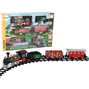 Battery Operated Train Set 4 Wagons Locomotive