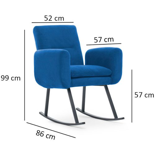 Atelier Del Sofa Stolica za ljuljanje, Plava, Kono - Blue slika 6