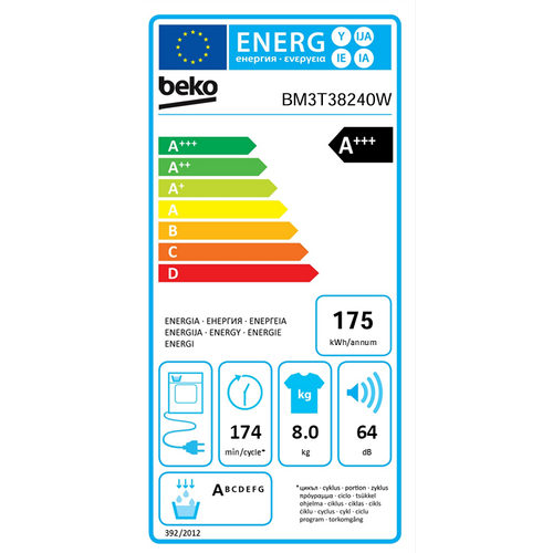 Beko sušilica rublja BM3T38240W slika 8