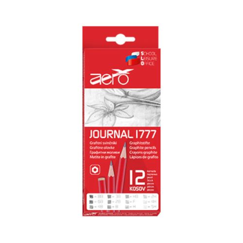 Aero grafitna olovka Journal 12 kom (8B-6B-4B-3B-2B-B-Hb-F-H--2H-4H-5H) 1777-9012 slika 1