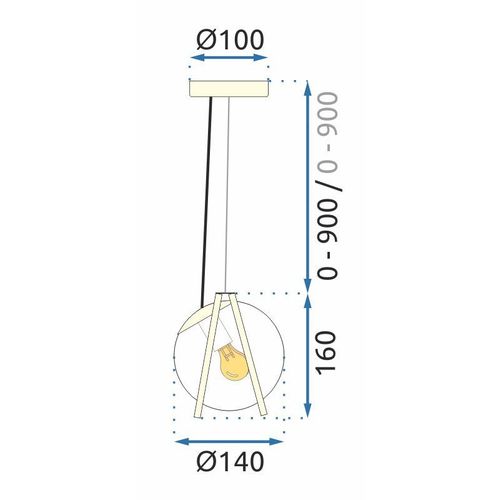 TOOLIGHT VISEĆA SVJETILJKA APP1088-1CP ZLATNA WHITE slika 8