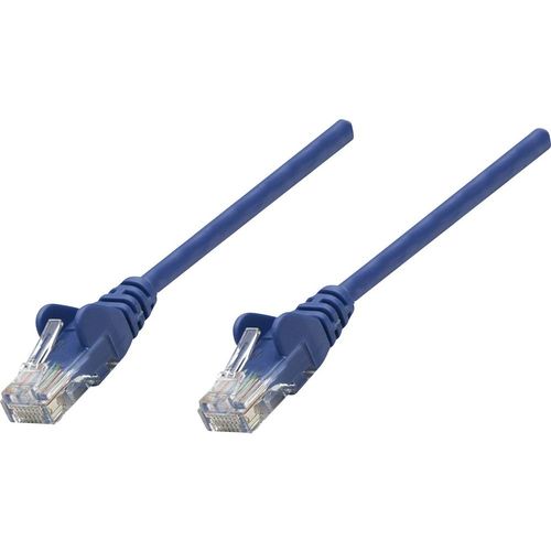 Intellinet 330701 RJ45 mrežni kabel, Patch kabel cat 5e SF/UTP 7.50 m plava boja  1 St. slika 1