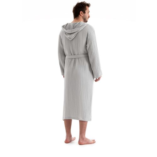 Muslin - Grey Grey Unisex Bathrobe slika 5