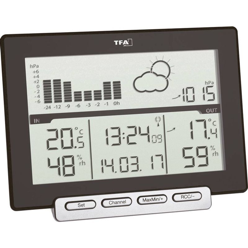 TFA Dostmann Meteo Sens 35.1139.01 brezžična vremenska postaja Napoved za 12 do 24 ur image