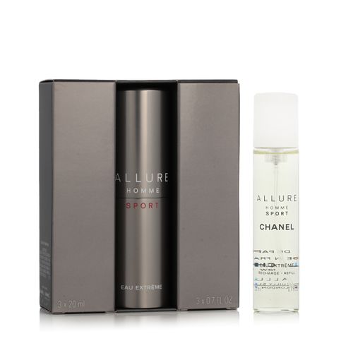 Chanel Allure Homme Sport Eau Extrême EDT Refillable 20 ml + EDT Refill 2 x 20 ml (man) slika 1