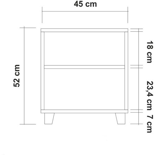 Leva Alfa Forest Atlantic Pine Nightstand slika 4