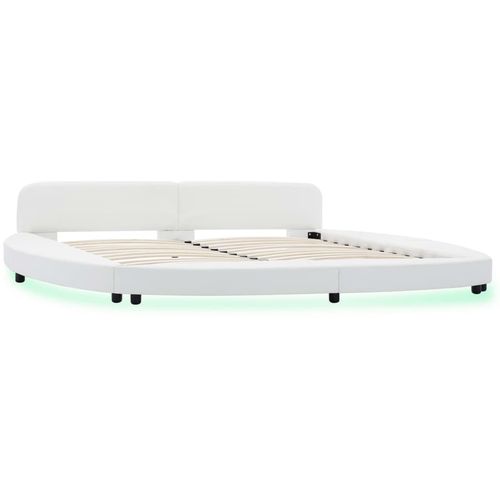 Okvir za krevet od umjetne kože s LED svjetlom bijeli 180 x 200 cm slika 14