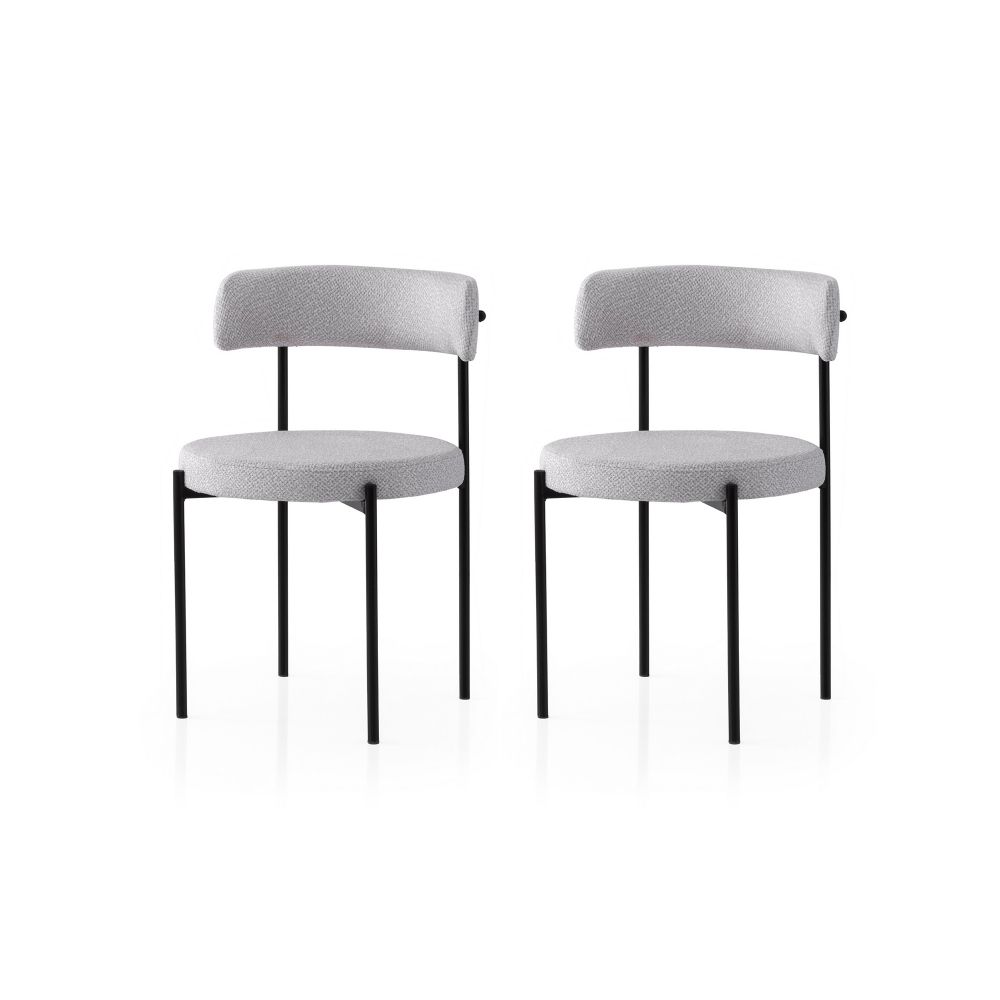 Gını - 4001 V2 Crno-Siva Stolica Set (2 Komada) slika 1