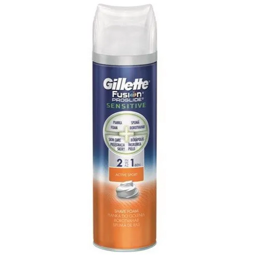 Gillette Fusion Proglide Sensitive Active Sport Pjena za brijanje 250 ml  slika 1