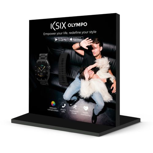 KSIX, smartwatch Olympo, AMOLED 1,96” zaslon, 2 remena, 5 dana aut., crni slika 10