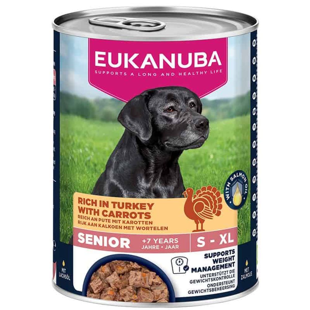 EUKANUBA Senior konzerva bogata puretinom i mrkvom 400g slika 1