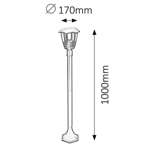 Marseille spoljna podna lampa E27 60W IP44 crna (8568) slika 3