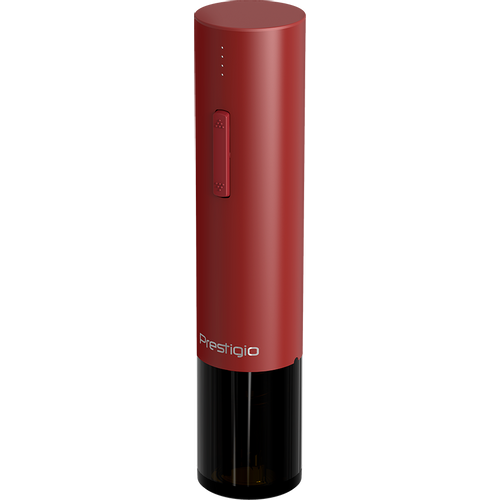 Prestigio Valenze, smart wine opener, simple operation with 2 buttons, aerator, vacuum stopper preserver, foil cutter, opens up to 80 bottles without recharging, 500mAh battery, Dimensions D 48.5*H220mm, red color slika 1