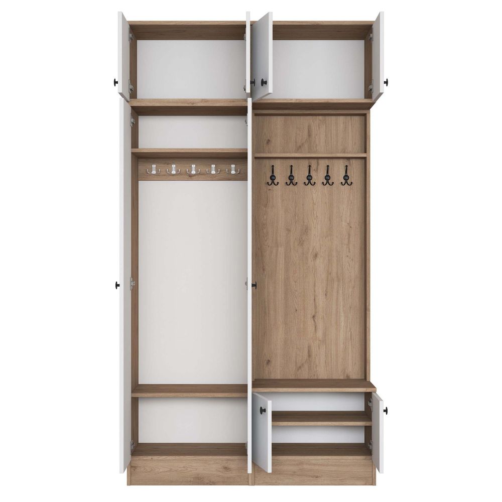 Hall stand EA145 - 3840, boja / nijanse orah, bijela slika 6