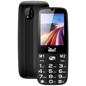 MeanIT Telefon mobilni, SOS tipka, LED svjetiljka - Senior 15, Crni