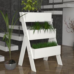 Woody Fashion Stalak za biljke, Bijela boja, Gardenia