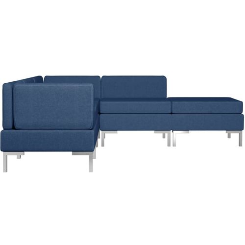5-dijelni set sofa od tkanine plavi slika 35