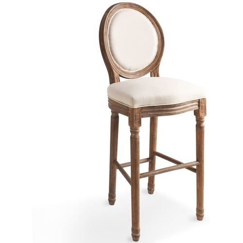 Barske stolice od bijele tkanine 2 kom slika 29