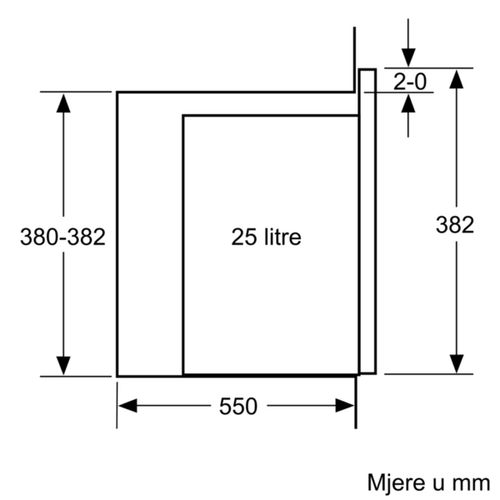 Bosch mikrovalna pećnica ugradbena BFL554MS0 slika 10