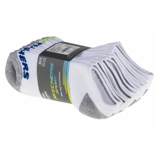 Skechers boys 6pk no show socks s108264-wht slika 11