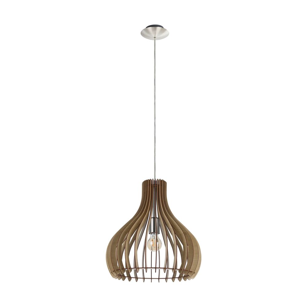 Eglo Tindori Visilica - E27, Promjer 380 mm, Nikl-Mat i Boja Drveta slika 4