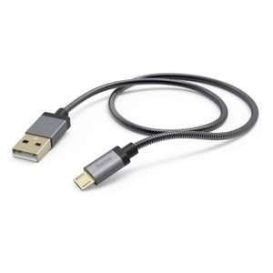 Hama USB kabel USB 2.0 USB-A utikač, USB-Micro-B utikač 1.50 m antracitna boja  00173625