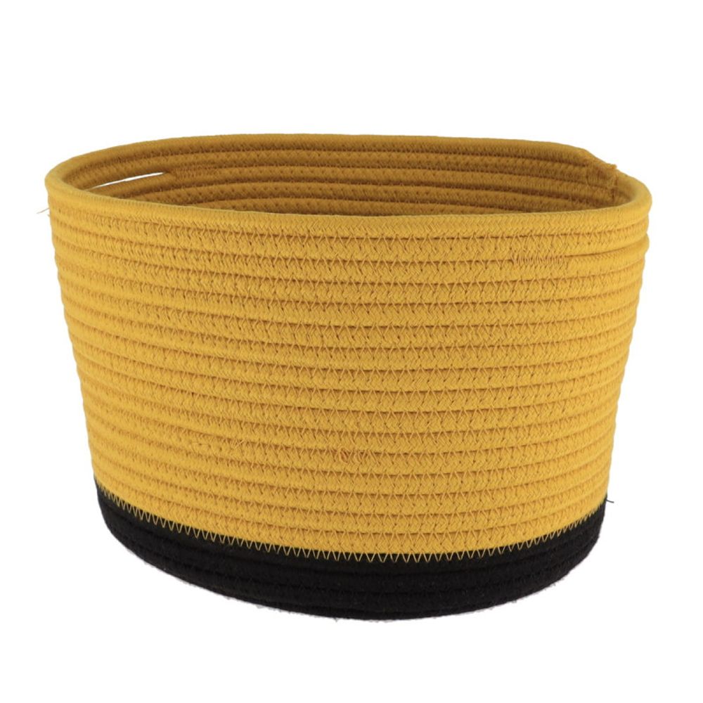 Tendance pletena košara 28x22,5 cm, žuta crna slika 1