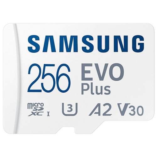 Samsung MB-MC256SA/EU MicroSD 256GB, EVO Plus, SDXC, UHS-I U3 V30 A2, Read 160MB/s, for 4K and FullHD video recording, w/SD adapter slika 1