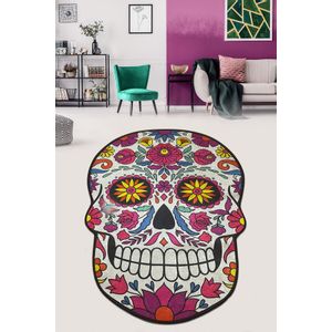 Colourful Cotton Prostirka kupaonska Skull Djt (80 x 120)