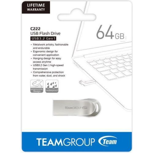 TeamGroup 64GB C222 USB 3.2 SILVER TC222364GS01 slika 4