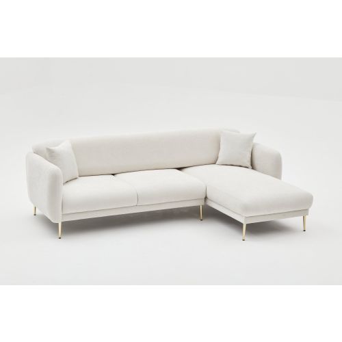 Atelier Del Sofa Kutna garnitura na razvlačenje, Krem Zlato, Simena Right - Cream slika 12