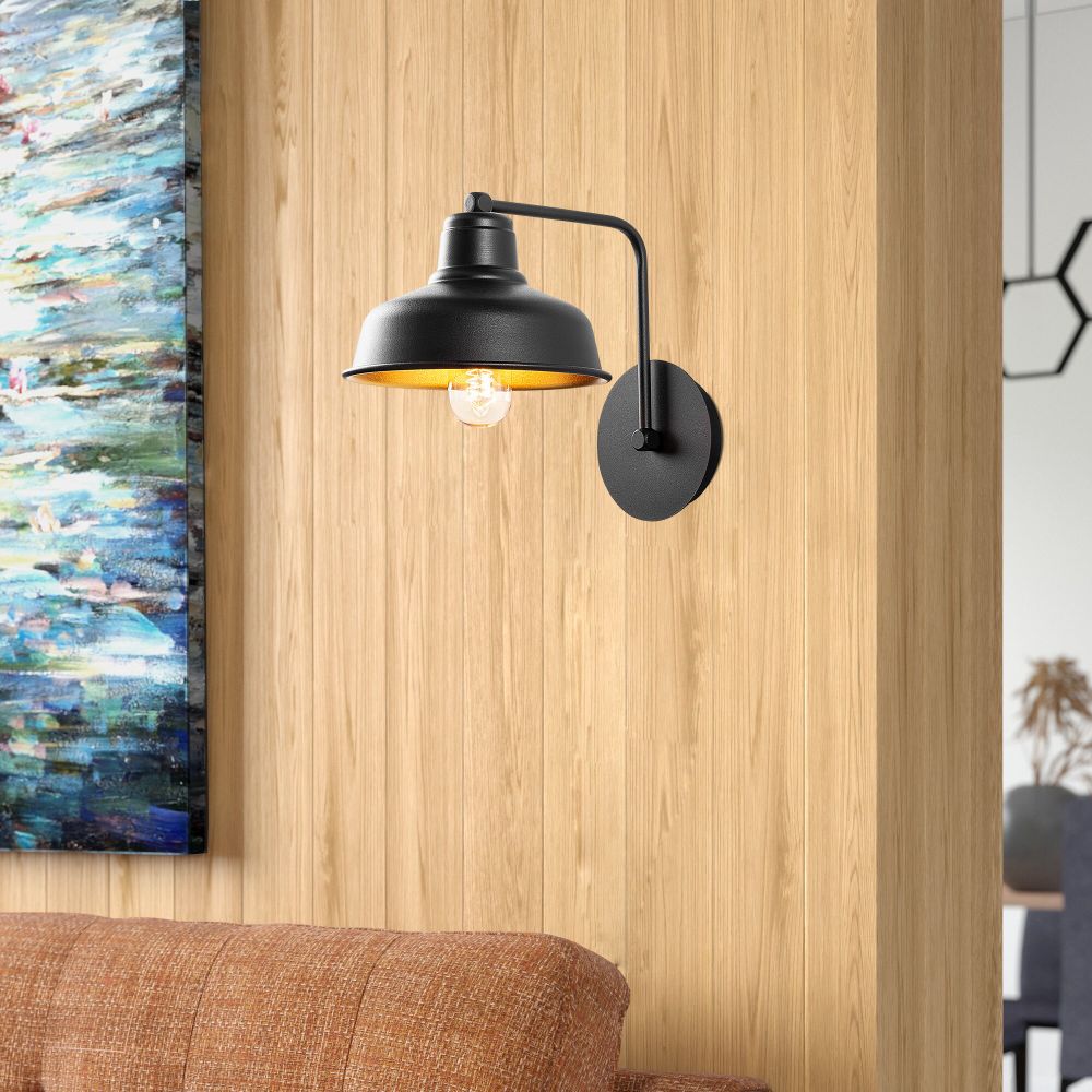 Berceste - 181BLACK-A Crna Zidna Lampa slika 1